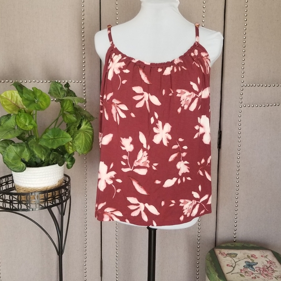 Soma Tops - Soma Cool Nights Shirred Neckline Cami Vermillion